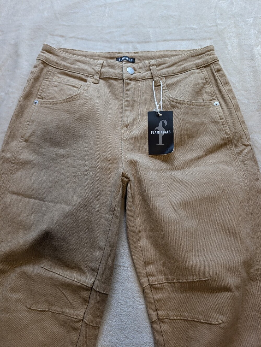 Flamingals Stitch Detail Straight Leg Crop Pants NWT Women's NWT Large - Picture 5 of 8
